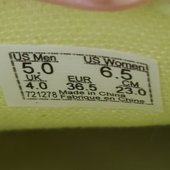 Vans Womens Neon Yellow Ice Cream Glitter Sneakers Skate Shoes Size 6.5 - Picture 10 of 10